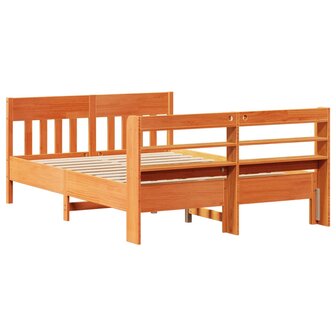 Bed met matras massief grenenhout wasbruin 140x190 cm 6