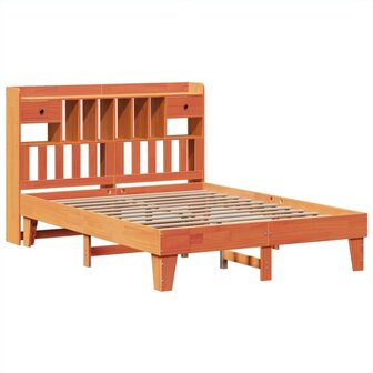 Bed met matras massief grenenhout wasbruin 140x190 cm 3