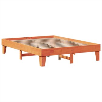 Bed met matras massief grenenhout wasbruin 140x190 cm 5