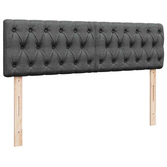Bed met matras 140x200 cm stof donkergrijs 9