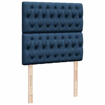 Bed met matras 90x200 cm stof blauw 8