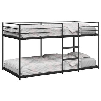 Stapelbed zonder matras 75x190 cm staal zwart 1