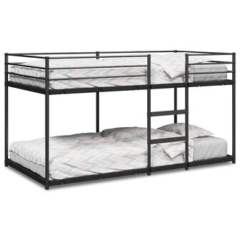 Stapelbed zonder matras 107x203 cm staal zwart 2