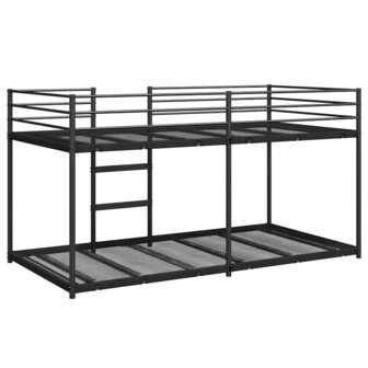Stapelbed zonder matras 107x203 cm staal zwart 7