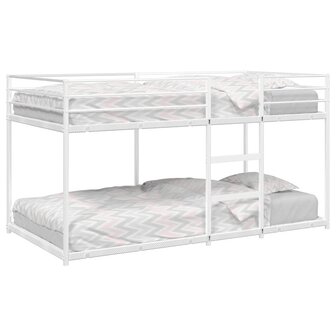 Stapelbed zonder matras 100x200 cm staal wit 1