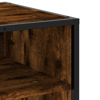Tv-meubel 61x40x46 cm bewerkt hout metaal gerookt eikenkleurig 7