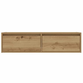 Tv-meubel met LED-verlichting 100X35,5x25 cm artisanaal eiken 7