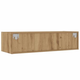 Tv-meubel met LED-verlichting 100X35,5x25 cm artisanaal eiken 9