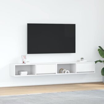 Tv-meubelen 2 st 100x31x25,5 cm bewerkt hout wit 1