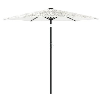 Parasol met stalen paal 223x223x213 cm wit 2