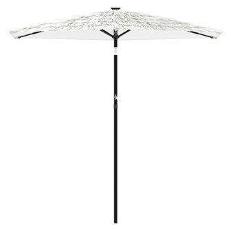 Parasol met stalen paal 223x223x213 cm wit 3