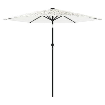 Parasol met stalen paal 223x223x213 cm wit 4