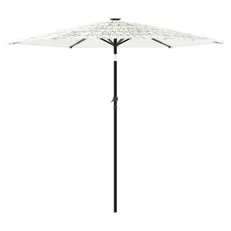 Parasol met stalen paal 223x223x213 cm wit 5