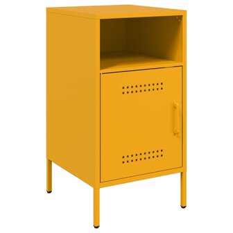 Nachtkastjes 2 st 36x39x68 cm staal mosterdgeel 5