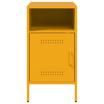 Nachtkastjes 2 st 36x39x68 cm staal mosterdgeel 6