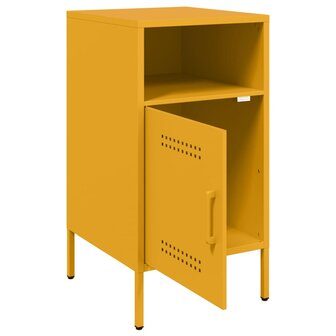 Nachtkastjes 2 st 36x39x68 cm staal mosterdgeel 9