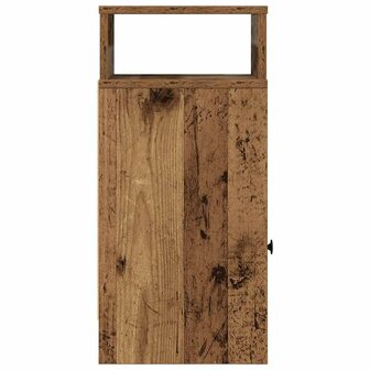 Nachtkastje met lade 25x31x66 cm oud houtkleurig 6