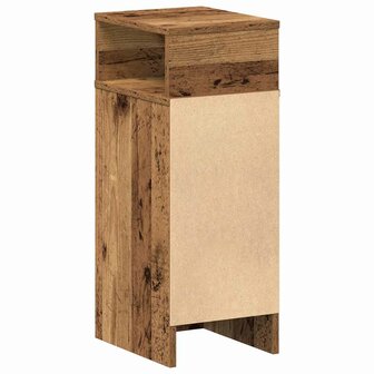 Nachtkastje met lade 25x31x66 cm oud houtkleurig 7