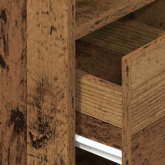 Nachtkastje met lade 25x31x66 cm oud houtkleurig 8