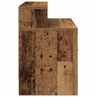 Nachtkastje met lade 51x31x47 cm oud houtkleurig 6