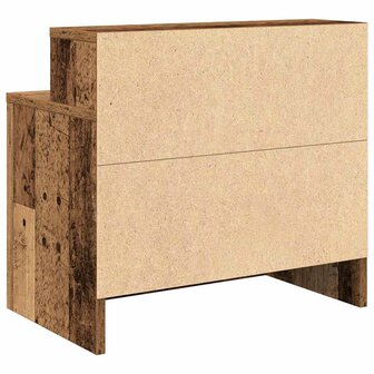Nachtkastje met lade 51x31x47 cm oud houtkleurig 7