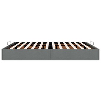 Bedframe zonder matras 200x200 cm stof donkergrijs 8