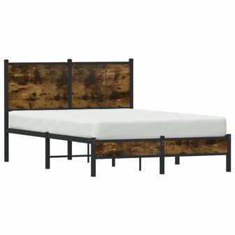 Bedframe zonder matras metaal gerookt eikenkleurig 120x200 cm 4