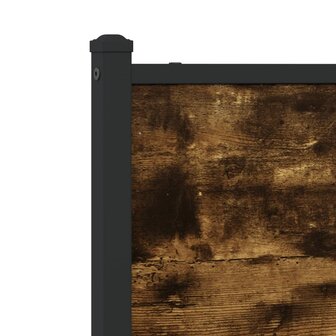 Bedframe zonder matras metaal gerookt eikenkleurig 120x200 cm 9