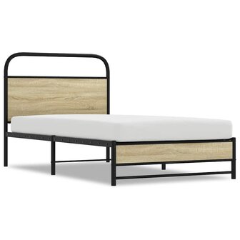 Bedframe zonder matras bewerkt hout sonoma eikenkleur 90x190 cm 2