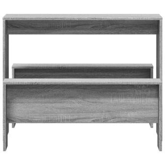 3-delige Eettafel en bankenset bewerkt hout grijs sonoma eiken 4