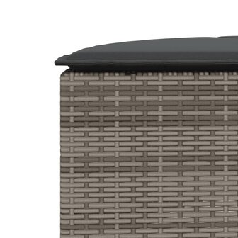 2-delige Loungeset halfrond poly rattan grijs 7