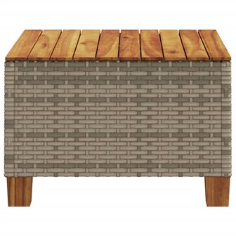 Tuintafel 55x55x36 cm poly rattan en acaciahout grijs 5
