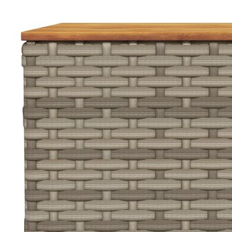 Tuintafel 55x55x36 cm poly rattan en acaciahout grijs 7