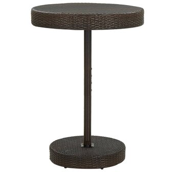 Tuintafel 75,5x106 cm poly rattan bruin 1