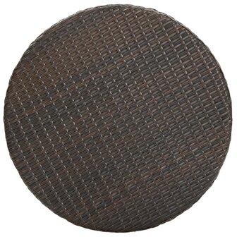 Tuintafel 75,5x106 cm poly rattan bruin 2