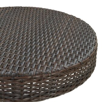 Tuintafel 75,5x106 cm poly rattan bruin 4