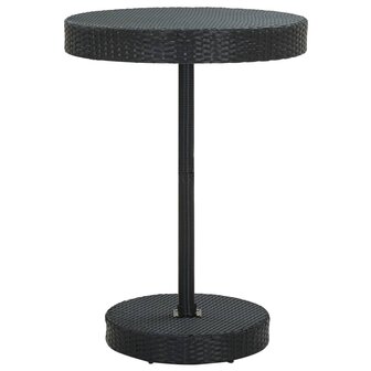 Tuintafel 75,5x106 cm poly rattan zwart 1