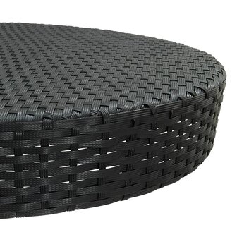 Tuintafel 75,5x106 cm poly rattan zwart 3