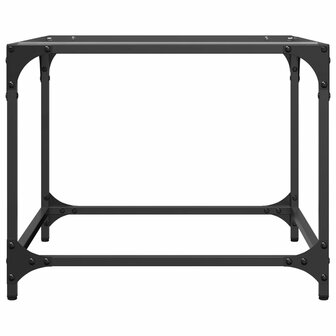 Salontafel met transparant glazen blad 50x50x40 cm staal 4