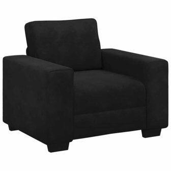 Fauteuil 60 cm fluweel zwart 2