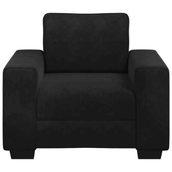 Fauteuil 60 cm fluweel zwart 4
