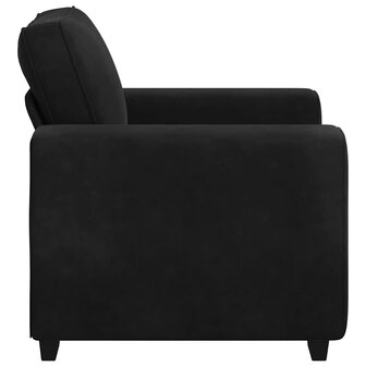 Fauteuil 60 cm fluweel zwart 5