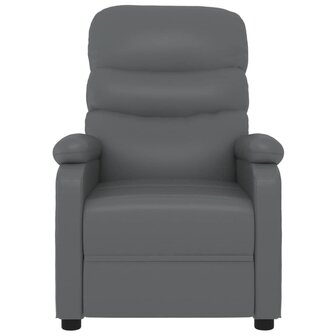 Massagestoel elektrisch kunstleer grijs 4