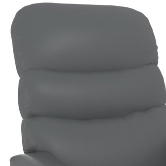 Massagestoel elektrisch kunstleer grijs 9
