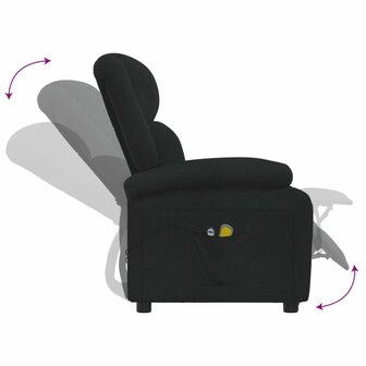 Massagestoel elektrisch stof zwart 7