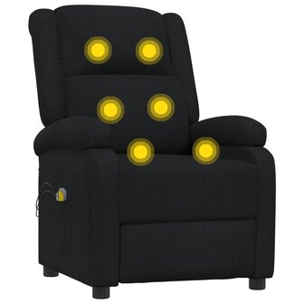 Massagestoel elektrisch stof zwart 8