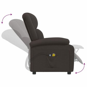 Massagestoel elektrisch verstelbaar stof donkerbruin 7