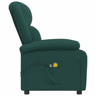 Massagestoel elektrisch verstelbaar stof donkergroen 5