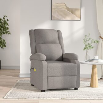 Massagestoel elektrisch stof taupe 1