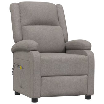 Massagestoel elektrisch stof taupe 3